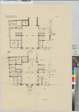 Erweiterungsbau Essen Hbf, Blatt 2: Grundriß Erdgeschoß und Zwischengeschoß [2 Exemplare], M. 1:100