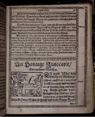 Am Sontage Invocavit/ Evangelium/ Matth. 4.