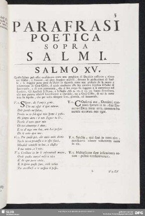 Parafrasi poetica sopra salmi