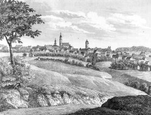 Zeulenroda. Stadtansicht, aus: Schiffner 1845