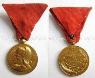Medaille für Tapferkeit mit Milos Obilic, Ausführung ab 1851, Königreich Serbien