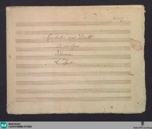 Jessonda. Excerpts - Don Mus.Ms. 1833