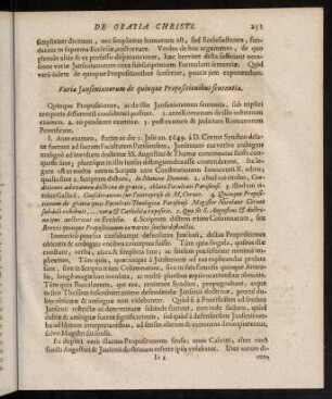 251-273, Varia Jansenianorum de quinque Propositionibus sententia. - Quatuor Gallicani Praesules, [...]
