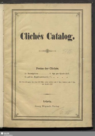 Clichés Catalog