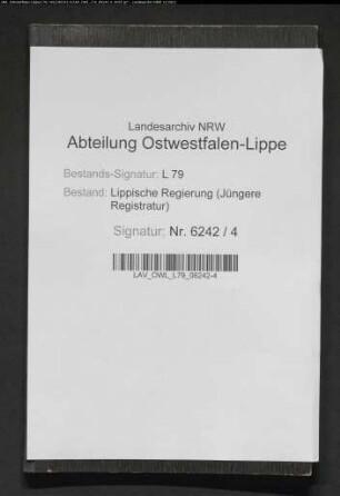 Stammrolle des Amts Varenholz (Aushebungsbezirk Lemgo)