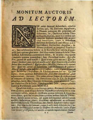 F. Ignatii Hyacinthi Amat De Graveson ... Epistolae ad amicum scriptae theologico-historico-polemicae : in quibus doctrina de gratia se ipsa efficaci, & de praedestinatione gratuita ad gloriam ante omnem praevisionem meritorum, contra scholae Thomisticae adversarios asseritur ac vindicatur, 3