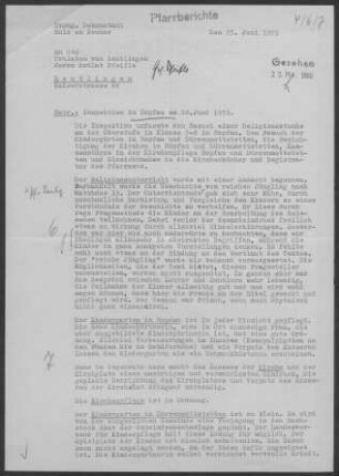 Hopfau-Dürrenmettstetten: Inspektionsbericht 1959