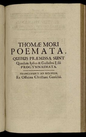 Poemata, Quibus Praemissa Sunt.
