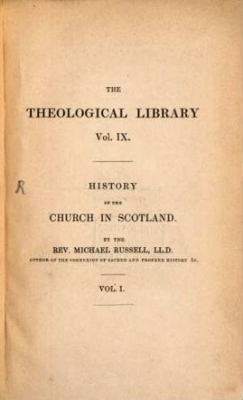 History of the Church of Scotland, 1