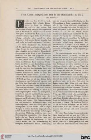 Neue Kanzel hochgotischen Stils in der Marienkirche zu Bonn