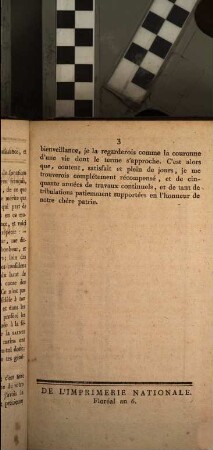 Adieux du représentant du peuple [Jean] Dusaulx a ses collègues : Seance du 7 floréal, an 6