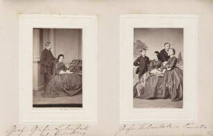 links: Graf und Gräfin Helmstatt rechts: Gräfin Helmstatt und Familie