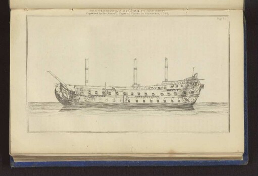 THE GLORIOSO, A SPANISH 74 GUN SHIP; Captured by the Russell, Captain Buckle, in September, 1747. Page 80.