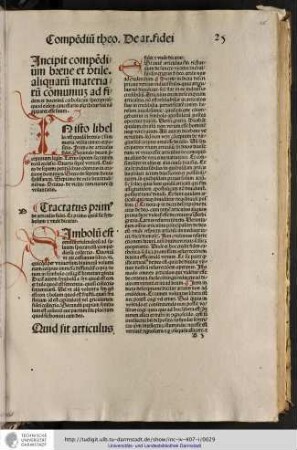Incipit compendium breve et utile aliquarum materiarum communium ad fidem et doctrinam catholicam spectantium quod eidem cancellario ascribitur sed non apparet esse suum.
