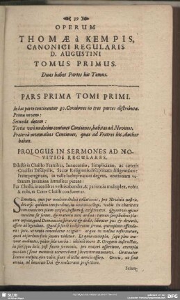 Tomus Primus