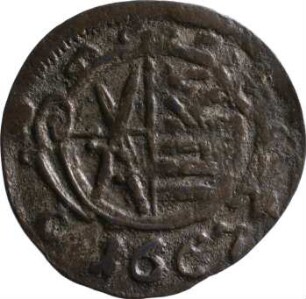 Münze, Pfennig, 1667