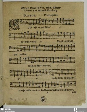 Prima pars: Gott erhöre mein Gebet
