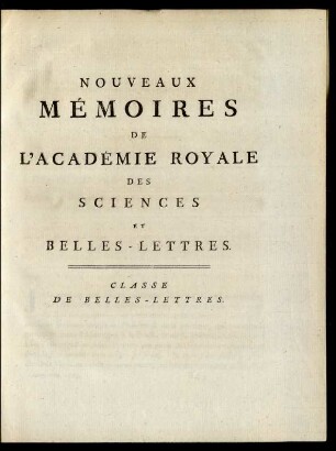 Classe De Belles-Lettres