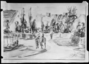 ohne Titel : Zeichnung, aquarelliert