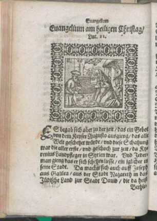 Euangelium am heiligen Christag/ Luc. 11.