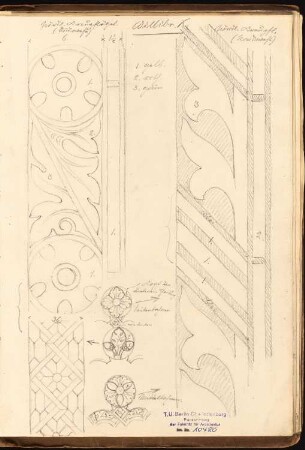 Kirche St. Willibrord, Wesel: Ornamente von Fenstergewänden des nördliches Kreuzflügels