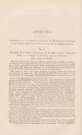 Appendix. Translations of inscriptions, ...