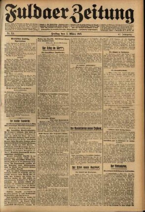 Ausgabe vom Freitag, den 05. März 1915.
