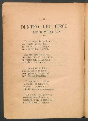 Dentro del circo improvisación