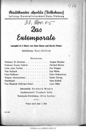 Das Extemporale