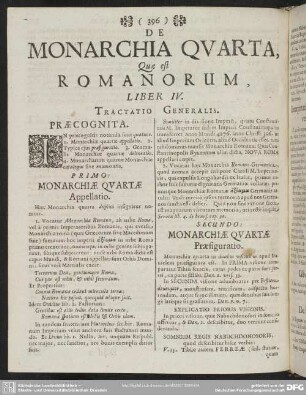 De Monarchia Quarta, Quae est Romanorum, Liber IV