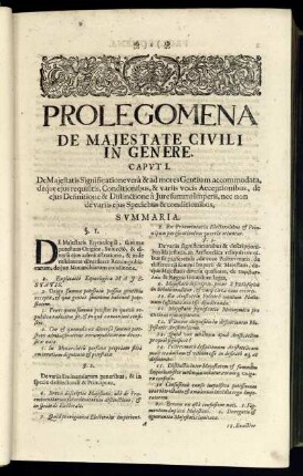 Prolegomena De Majestate Civili In Genere.