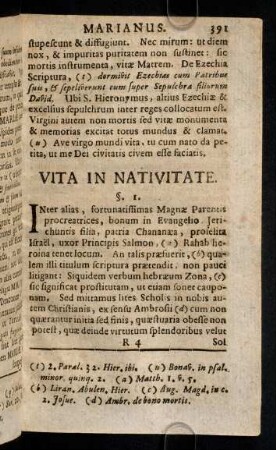 391-414, Articulus II. Vita in Nativitate