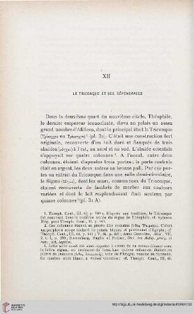 XII: Le Triconque et ses dépendances
