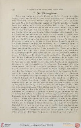 V. Die Wintergärten