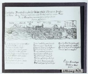 Henneberger, Stadtansicht zu Elbing (Zeichnung)