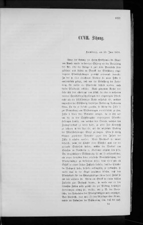 CCVII. Sitzung.