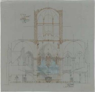 Gsaenger, Gustav; München; Ev. St. Lukas Kirche, Umbau und Renovierung - Kuppelraum, Endzustand (Studie)