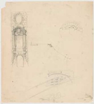 Thiersch, Friedrich von; München; Justizpalast - Dekoration für die Fensterverdachung (Ansicht, Details)