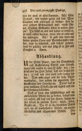 486-493, Unser Erster Punct, von der Ermahnung und ...