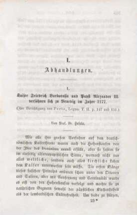 365-383 Kaiser Friedrich Barbarossa und Papst Alexander III. versöhnen sich zu Venedig im Jahre 1177
