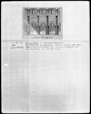 Aufriß des Langhaussystems der Pfarrkirche Sankt Michael in Altenstadt Kreis Weilheim-Schongau