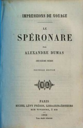 Impressions de voyage : le Spéronare, 2
