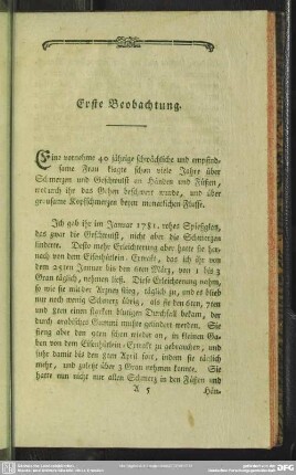 Erste Beobachtung