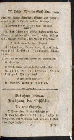 Sechzehnter Abschnitt. Fortsetzung der Geschichte