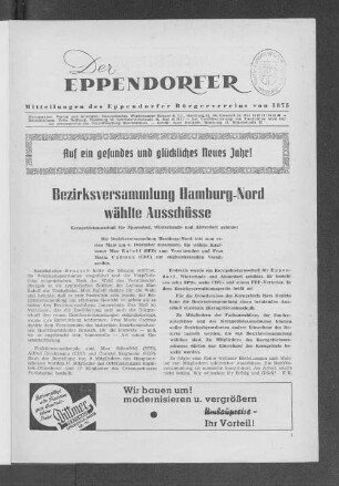 Bezirksversammlung Hamburg-Nord wählte Ausschüsse