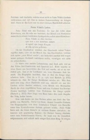 Peire Vidal's Leben.