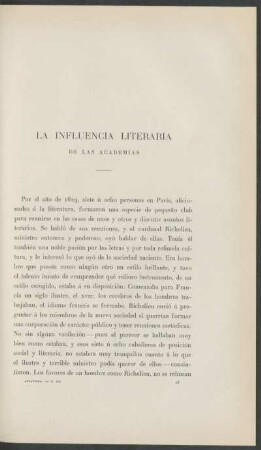 La influencia literaria en las academias