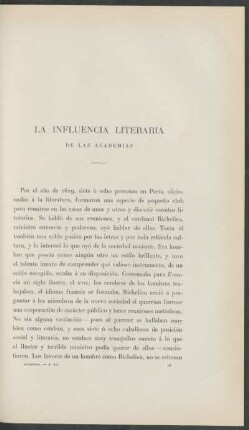 La influencia literaria en las academias