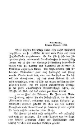 (18. Brief.) New-Orleans, Anfang December 1841.