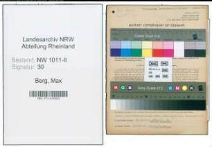 Entnazifizierung Max Vom Berg , geb. 06.11.1900 (Heizer)